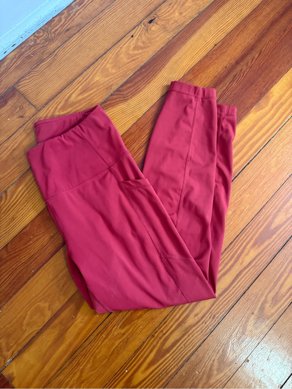 Reflex 90 Degree Red High-Rise Workout Leggings